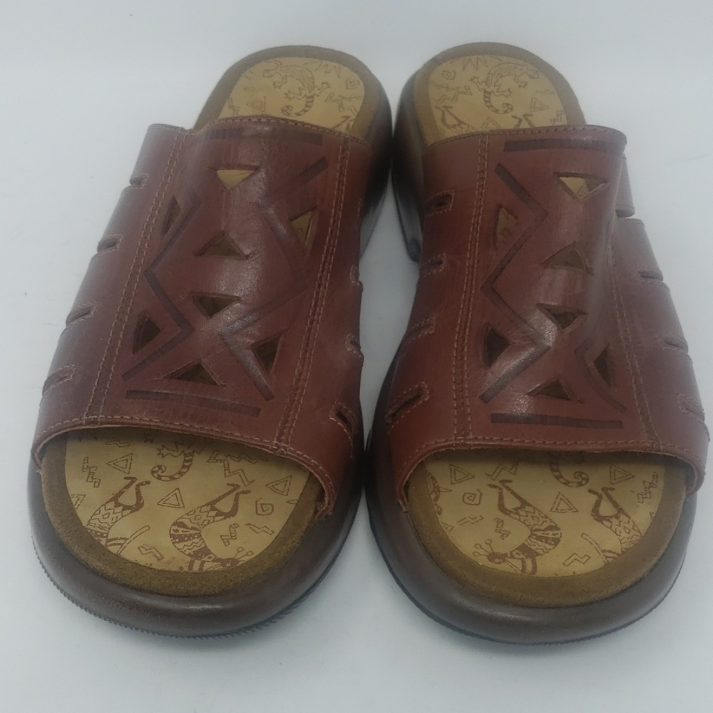 Dansko Aztec Southwestern Leather Slides size 38